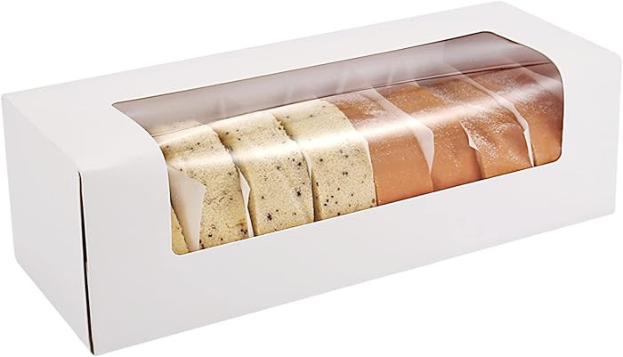 24-Pack 12" x 4" x 3.5" Roll Cake Boxes, White Bakery Boxes, Pastry Boxes
        Loaf Pumpkin Ro... | Amazon (US)