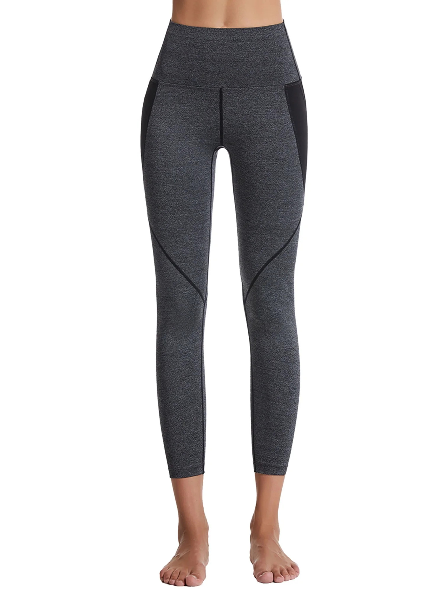 WLJ Women Colorblock High Waisted Workout Yoga Leggings With Pockets | Walmart (US)