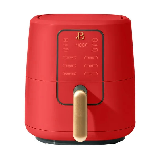 Beautiful 3 Qt Air Fryer with TurboCrisp Technology, EverGood Ceramic Nonstick Coating, Tomato Re... | Walmart (US)