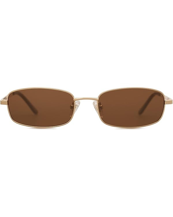 SOJOS Trendy Small Y2k Rectangle Sunglasses Womens Mens, Retro Narrow Chic Thin Skinny Sunnies SJ... | Amazon (US)
