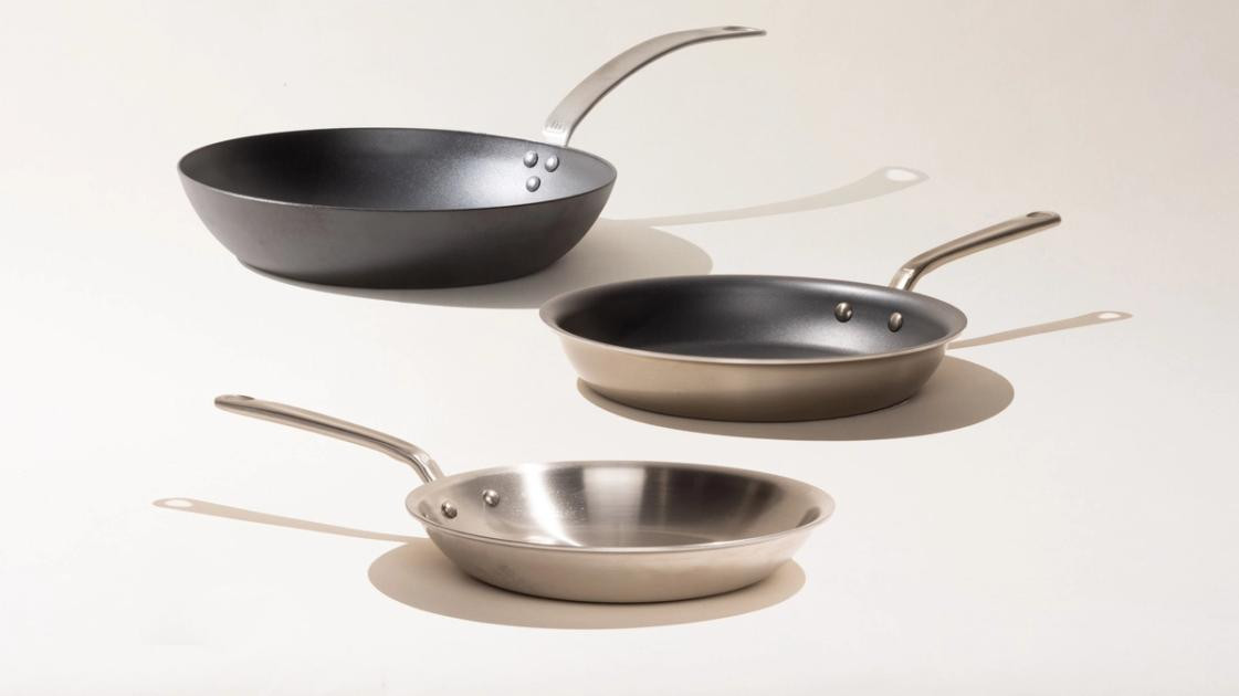 Multi-Material Frying Pan Set · 12" / Sand | Made In Cookware