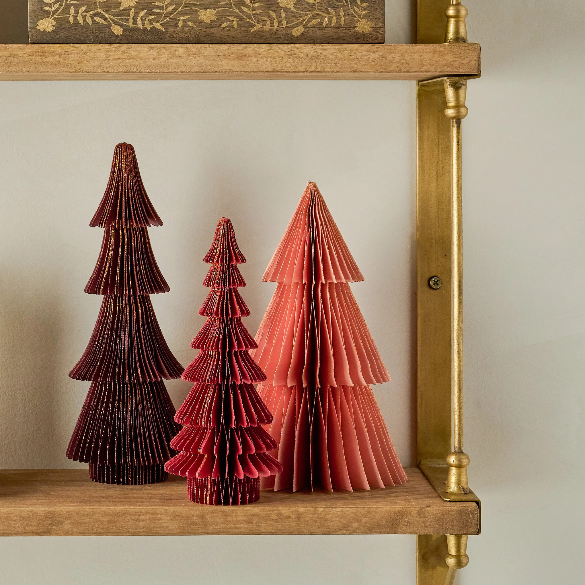 Cardinal Red Set of 9 Decorative Paper Trees | Magnolia
