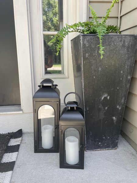 These beautiful modern outdoor lanterns from Walmart look high end but are very affordable.  I bought the small and medium sized ones.  

Patio decor.  Outdoor lanterns.  Walmart finds.  

#LTKSeasonal #LTKunder50 #LTKFind