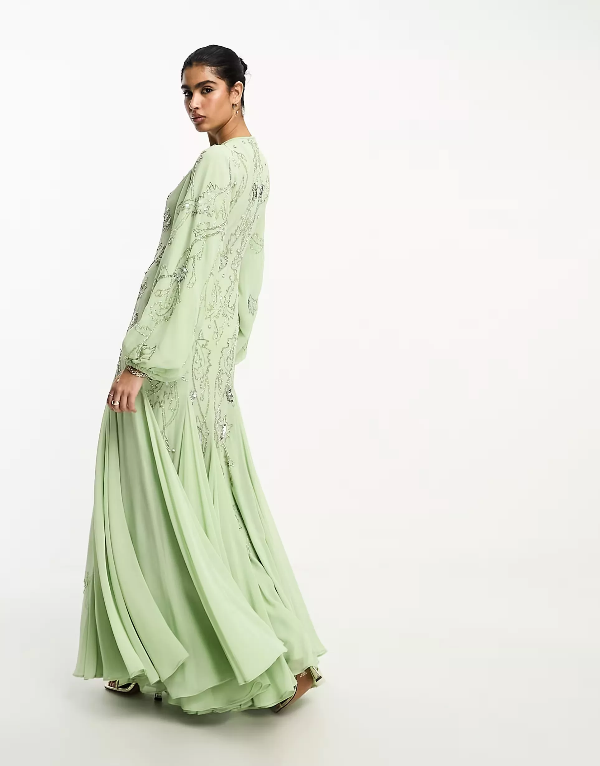 Asos design hot sale embellished maxi dress