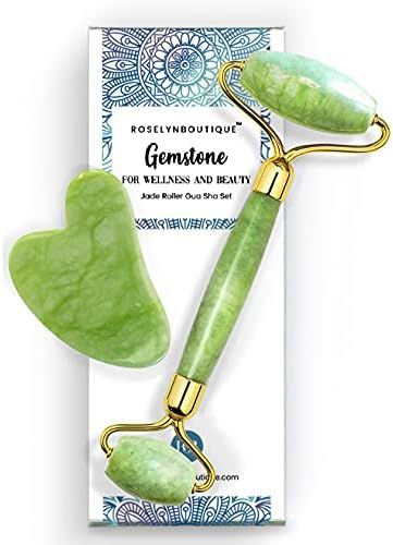 RoselynBoutique Jade Roller & Guasha Tool for Face Set - Beauty Gua Sha Facial Tools Skin Roller ... | Amazon (US)