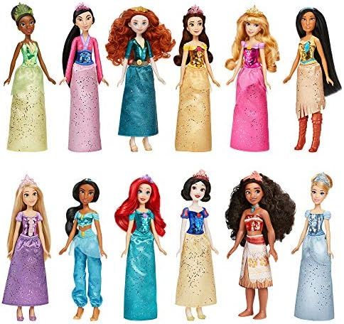 Amazon.com: Disney Princess Royal Collection, 12 Royal Shimmer Fashion Dolls with Skirts and Acce... | Amazon (US)