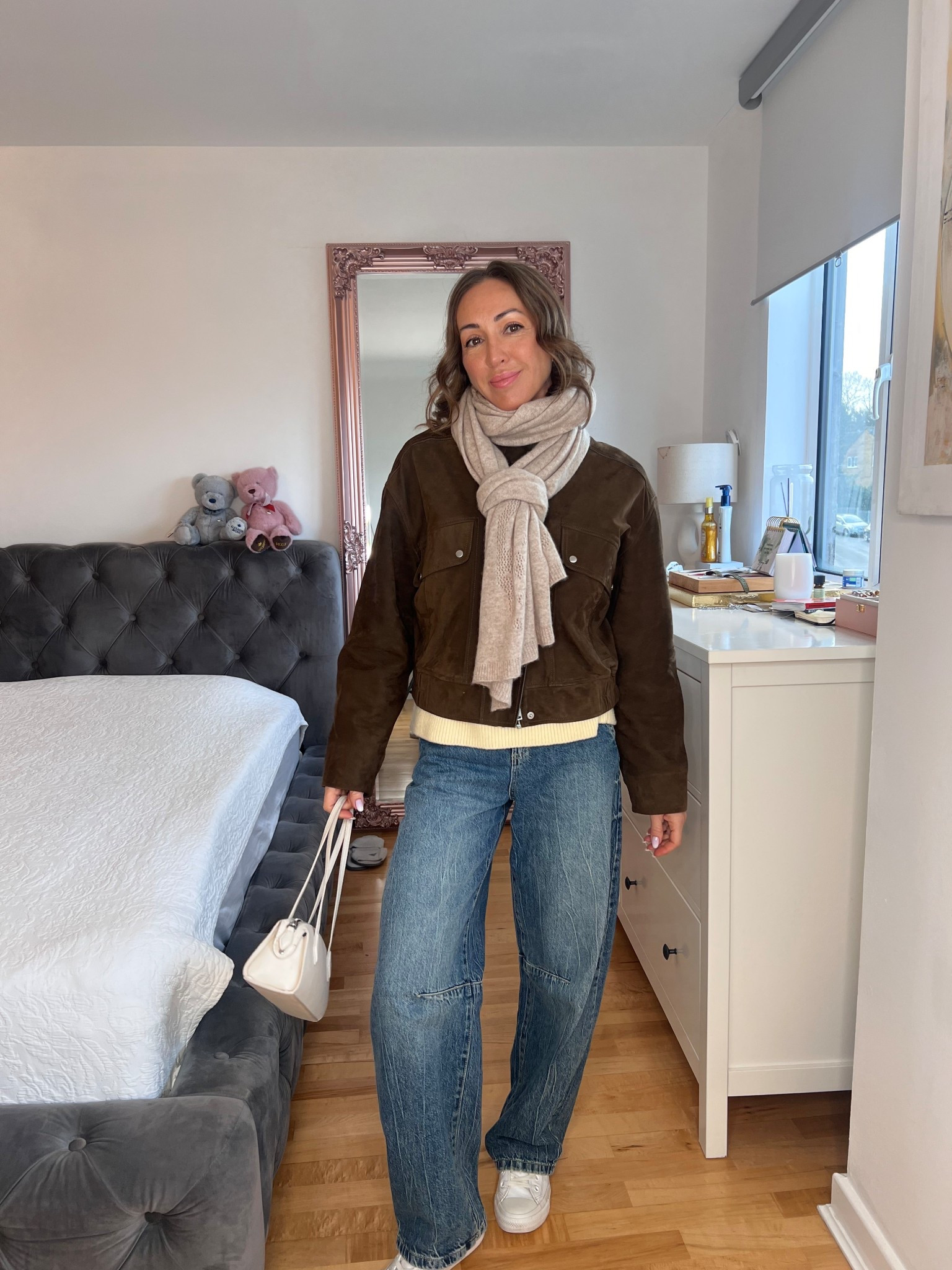 Denim and suede 

#LTKuk #LTKstyletip #LTKjeans