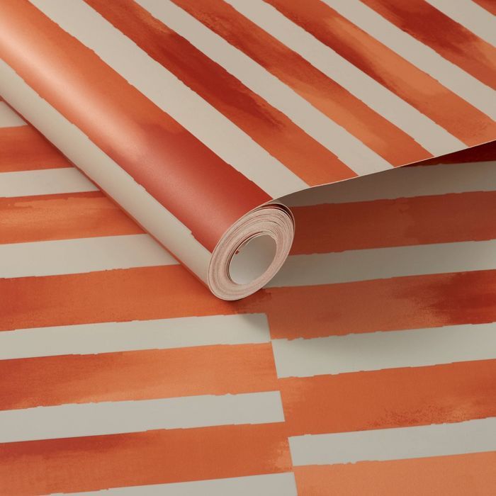 Ophelia Striped Peel and Stick Wallpaper Coral - Opalhouse&#8482; designed with Jungalow&#8482; | Target
