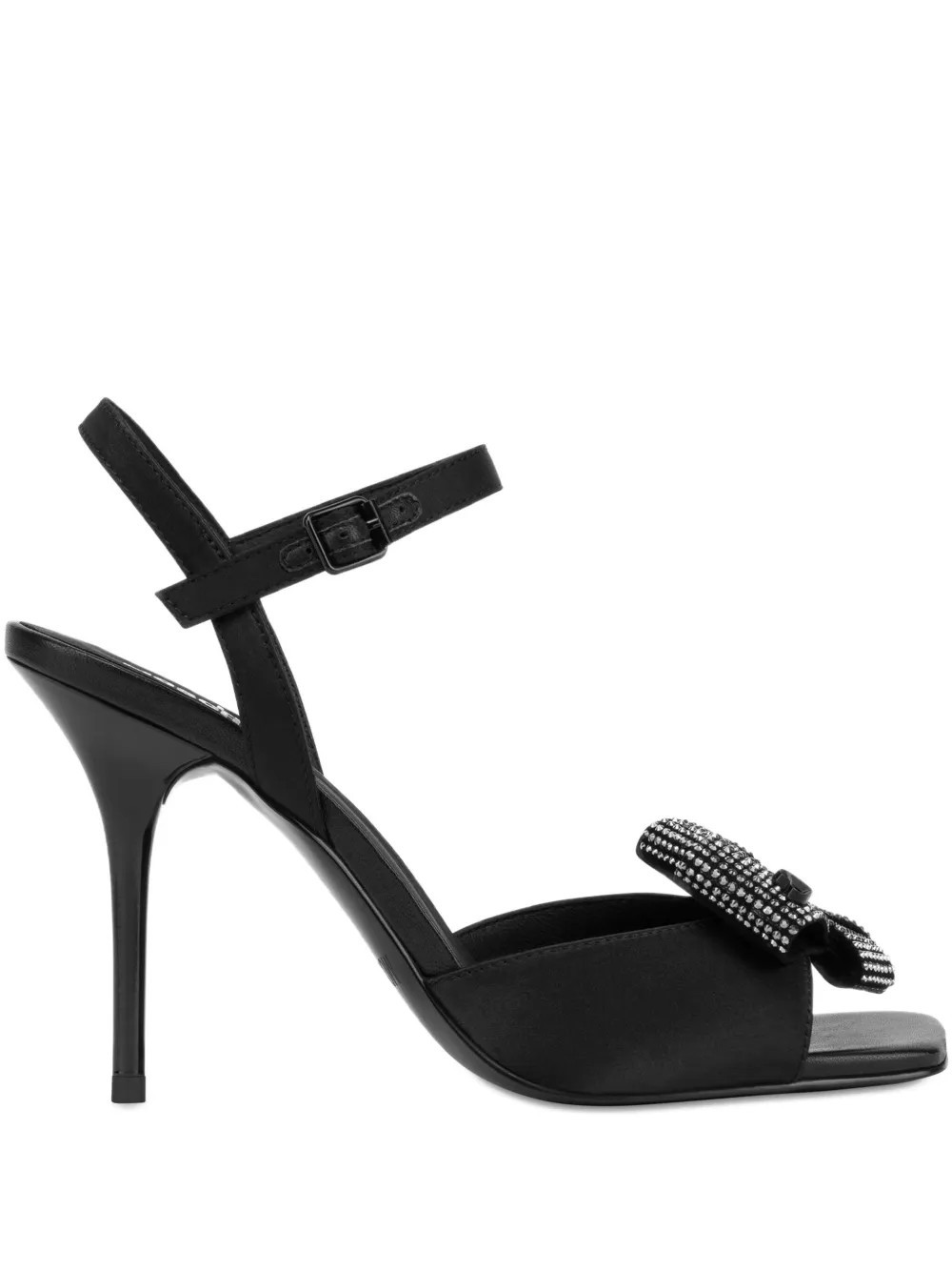 Love Moschino bow stiletto sandals - Black | Farfetch Global