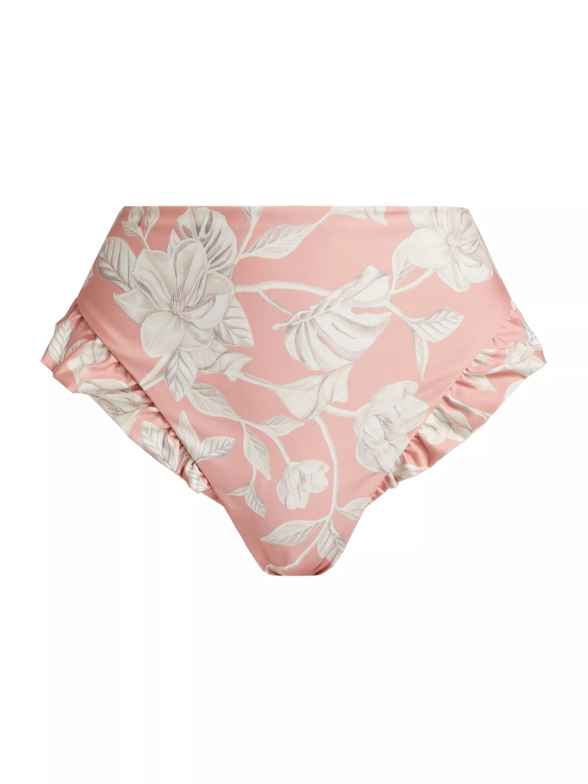 Agua by Agua Bendita Jengibre Floral High-Rise Bikini Bottom | Saks Fifth Avenue | Saks Fifth Avenue