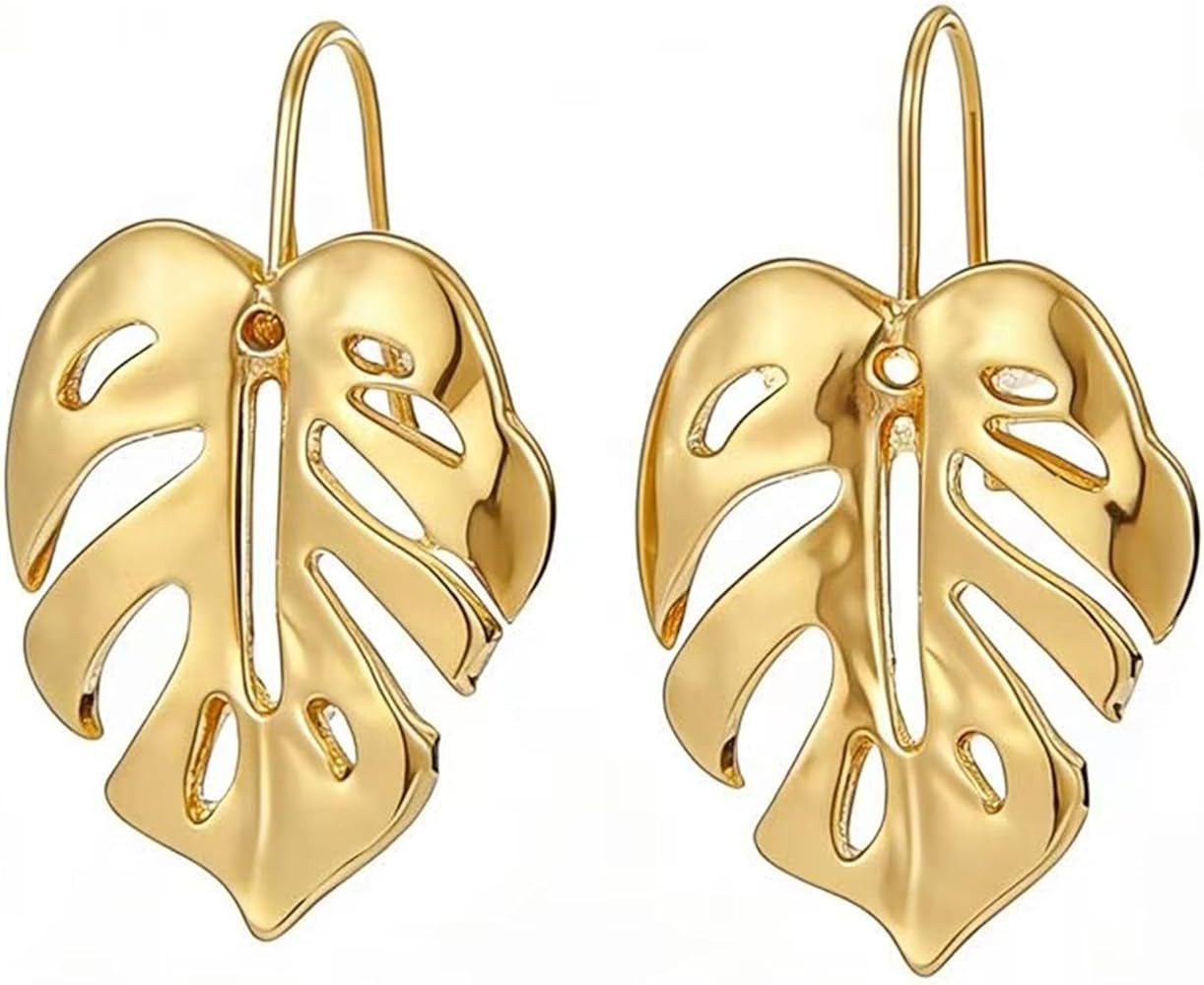 Bohemian Plant Leaf Drop Dangle Earrings Unique Monstera Leaves Dangle Earring Fashion Jewelry fo... | Amazon (US)