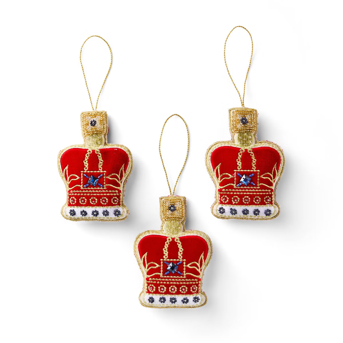 M&S 3ct Crown Fabric Christmas Tree Ornament Set | Target