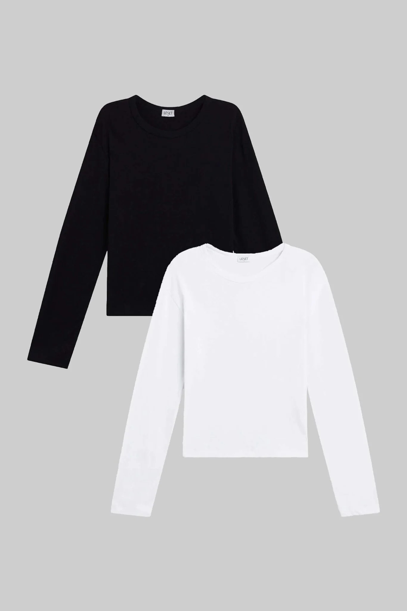 The Margo Long Sleeve 2 Pack - White/Black | LESET