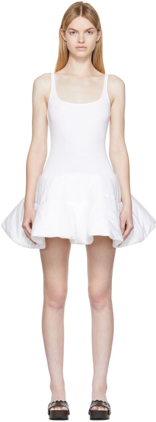 White Padded Minidress | SSENSE