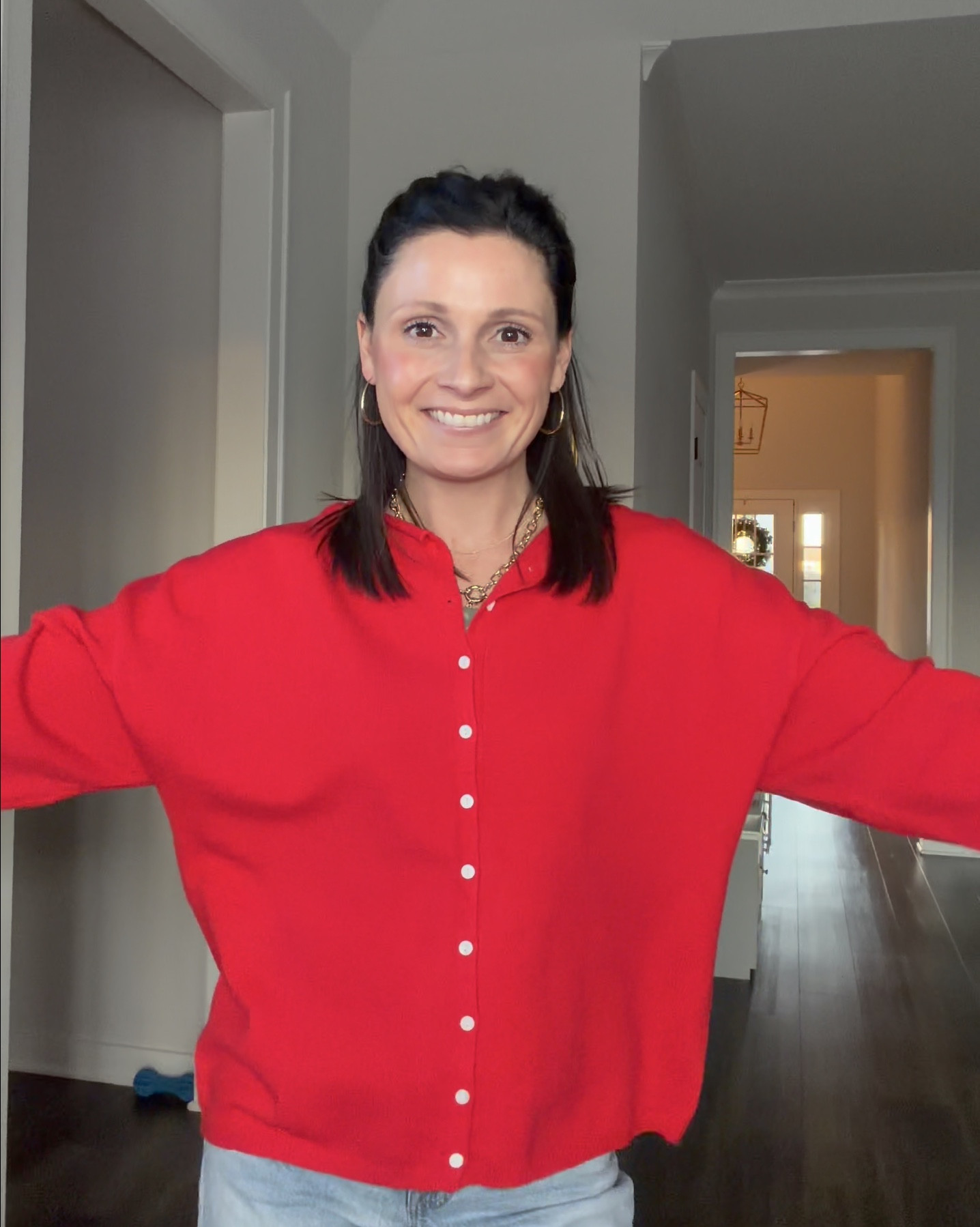 Amazon sweater I love so much I got it in 3 colors! I’m in the small

Red is perfect for a Valentine’s Day outfit 

#LTKmomlife