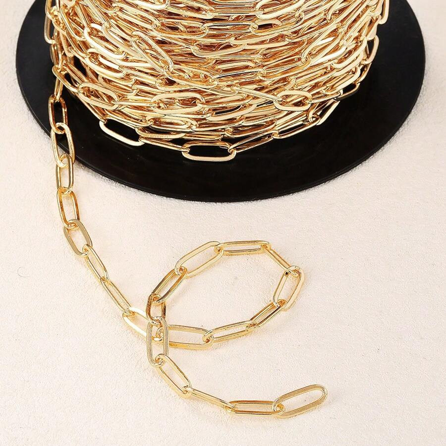1m Stainless Steel Golden Color Necklace Chain For DIY Jewelry Making | SHEIN