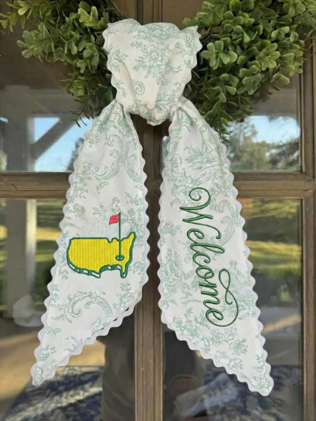 Masters Wreath Sash, Personalized Golfing Monogrammed Decor,  Golf Wreath Sash | Etsy (US)
