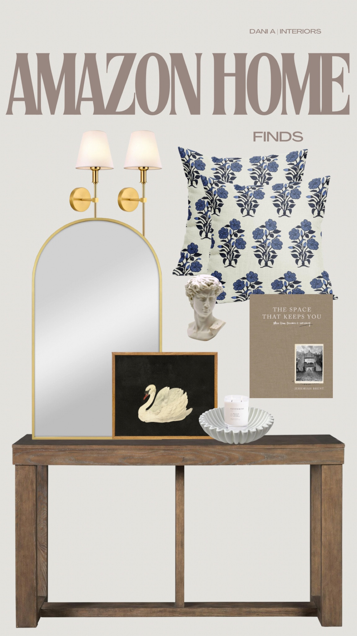 weekend Amazon  home finds — floral pillow covers, affordable lighting, natural wood console table + more 🩵

#LTKfindsunder100 #LTKfamily #LTKhome