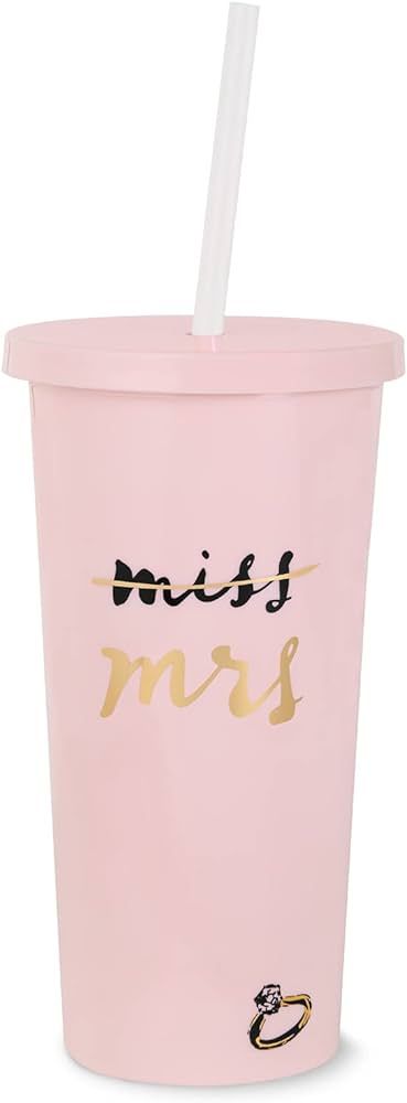 Kate Spade New York Acrylic Bridal Tumbler with Lid and Straw, 20 oz Tumbler for Bride to Be, Sli... | Amazon (US)