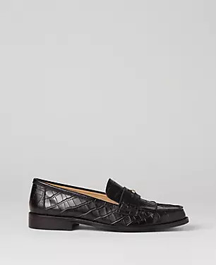 Weekend Kiltie Croco Loafer | Ann Taylor (US)