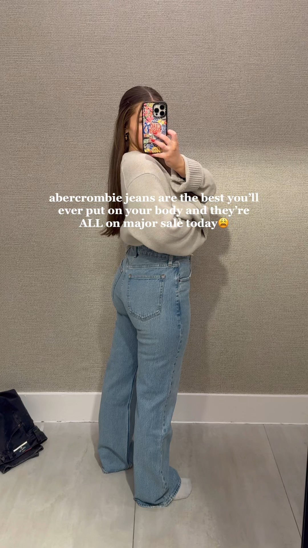 abercrombie jeans on major sale!!!! the way i GASPED trying on the black pair. I’m wearing a size 28 curvelove in the first pair (could’ve done a 27), a 26 curvelove in the second, a 26 curvelove in the third, and a 27 in the last! i’m 5’2” 140lbs 26.5 in waist and 43 in hips for reference🤍

#LTKHoliday #LTKCyberWeek #LTKFindsUnder100