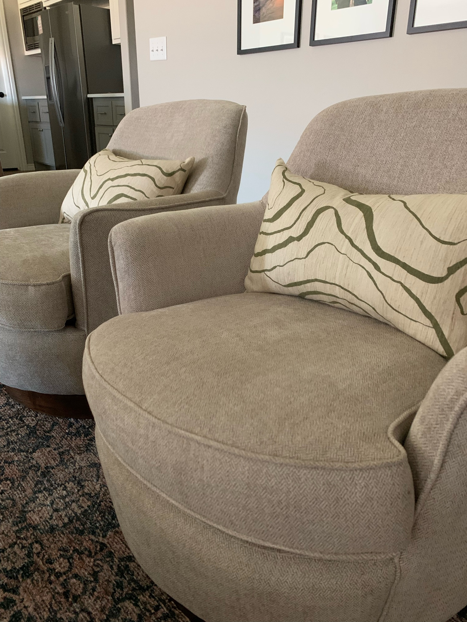 Our living room pillows are 20% off this weekend on Lulu and Georgia! Linking our chairs and rug as well! 

#LTKsalealert #LTKSale #LTKhome