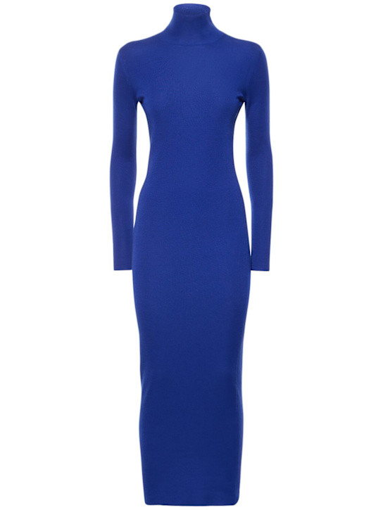 Compact knit cashmere & silk midi dress | Luisaviaroma