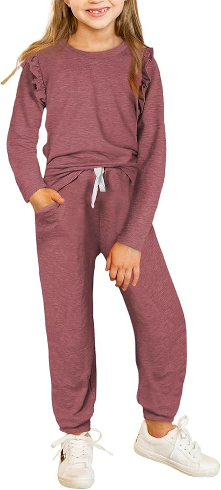 blibean Girls Fall Clothes Sets Fashion Sweatsuit Outfits Size 4-13 Years Old | Amazon (US)