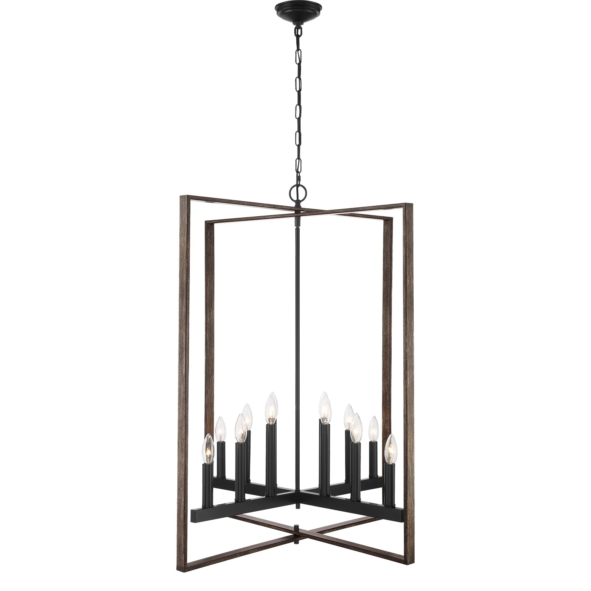 Twedt 12 - Light Dimmable Square / Rectangle Chandelier | Wayfair North America