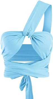 ZAFUL Ribbed Halter Crop Top Ruched Lace-up Cropped Cami Bandana Top Stitching Cropped Tank Top | Amazon (US)