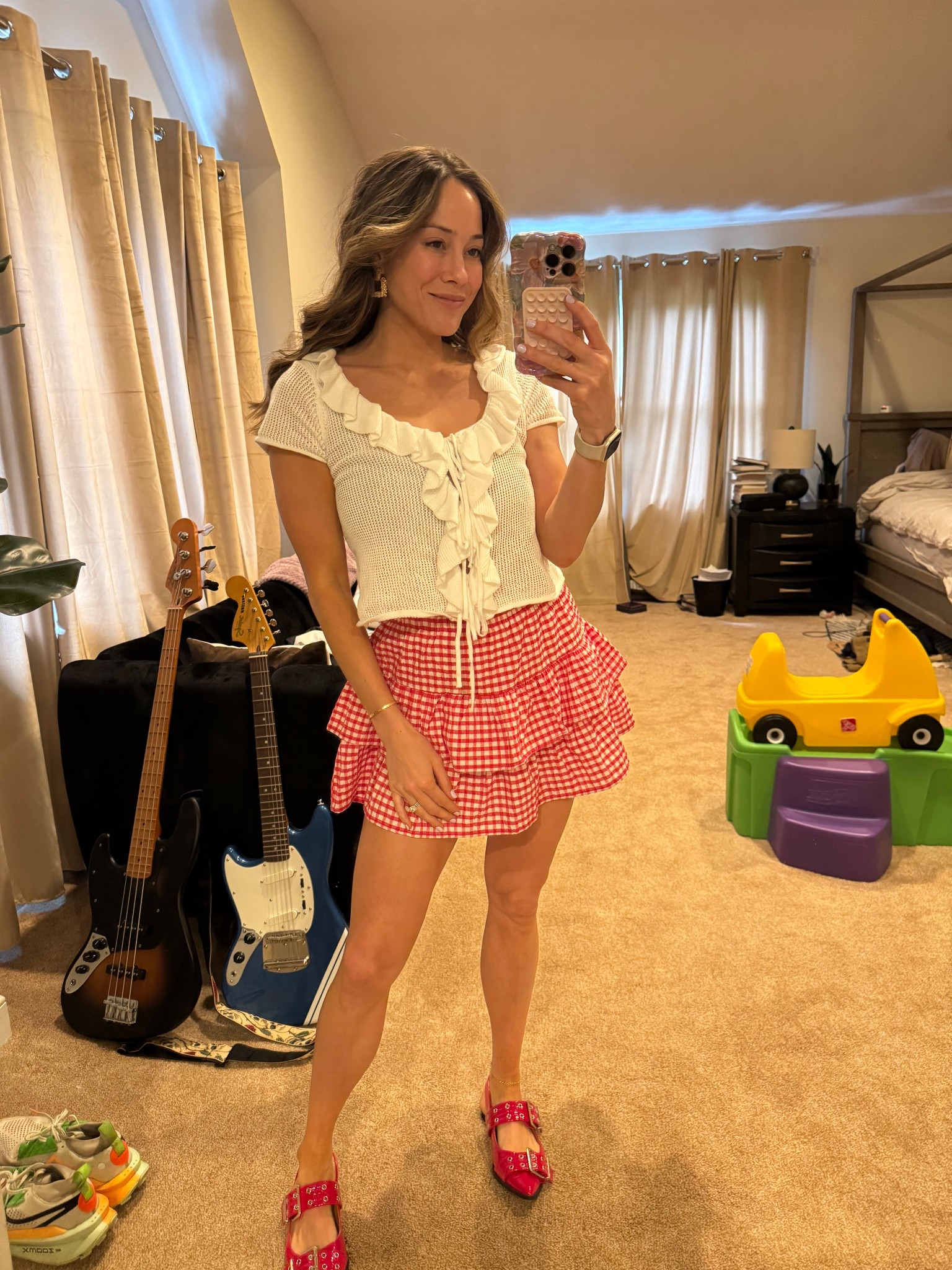 The skirt has shorts underneath. Target is slaying this season.

Size small in both skirt and top
5’5 
130 lbs


#LTKSaleAlert #LTKShoeCrush #LTKStyleTip