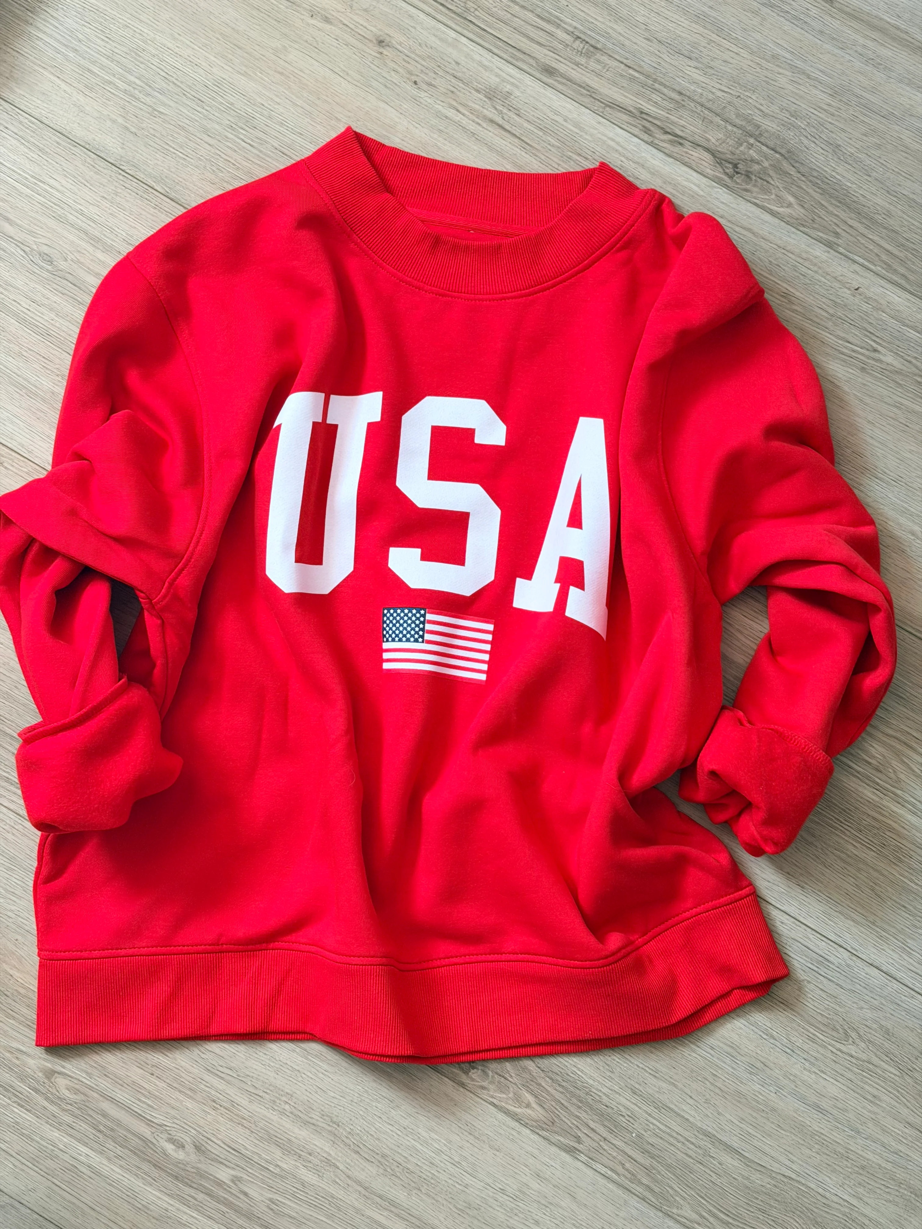 Red USA sweatshirt \ud83c\uddfa\ud83c\uddf8 | Shop Butter