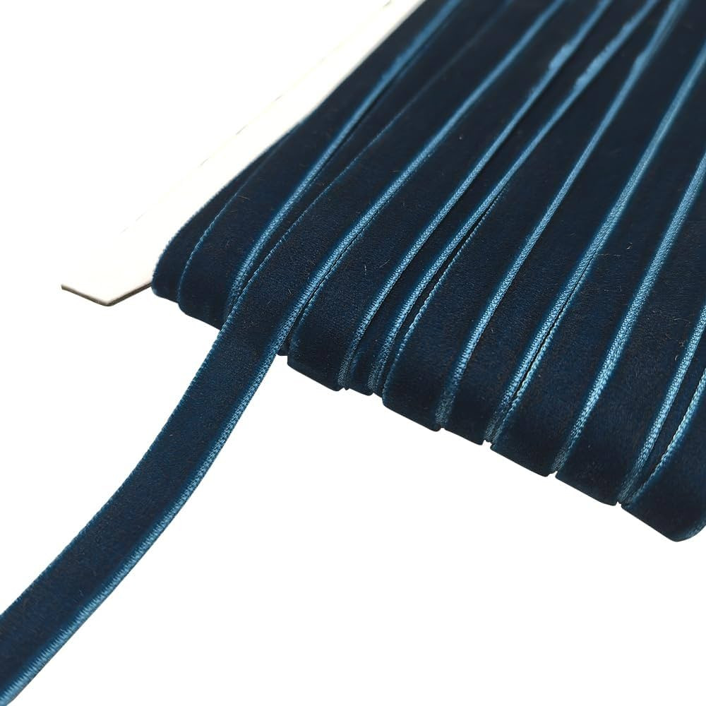 Chenkou Craft 25 Yards 3/8" (10mm) Velvet Ribbon Lots Bulk (Turquoise, 3/8"(10mm)) | Amazon (US)
