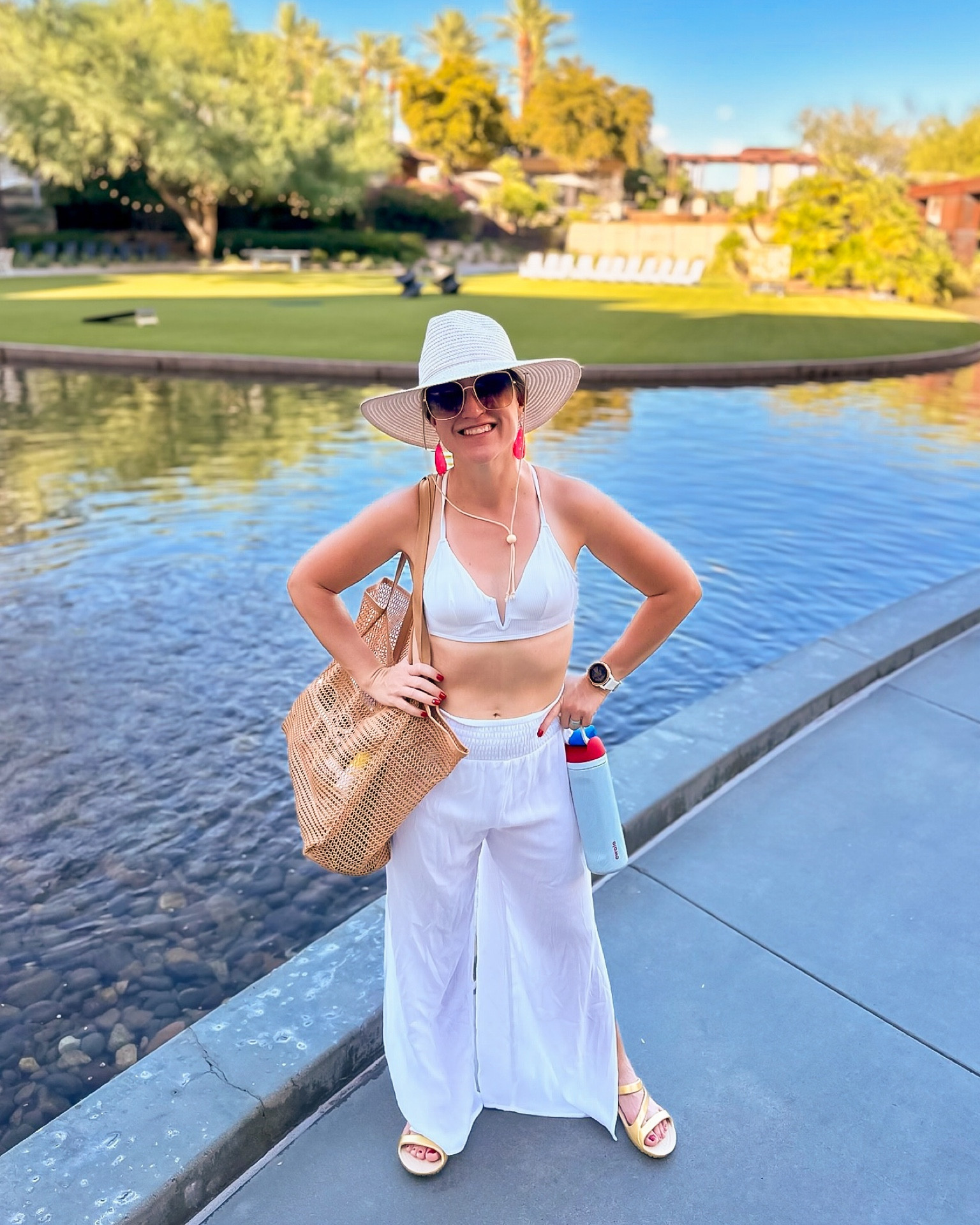 It was WHITE hot while we were in Phoenix, so pool time was all the time! Loved this all-white look with the perfect pool accessories! The bag and hat both pack really well!

#LTKSeasonal #LTKSwim #LTKTravel
