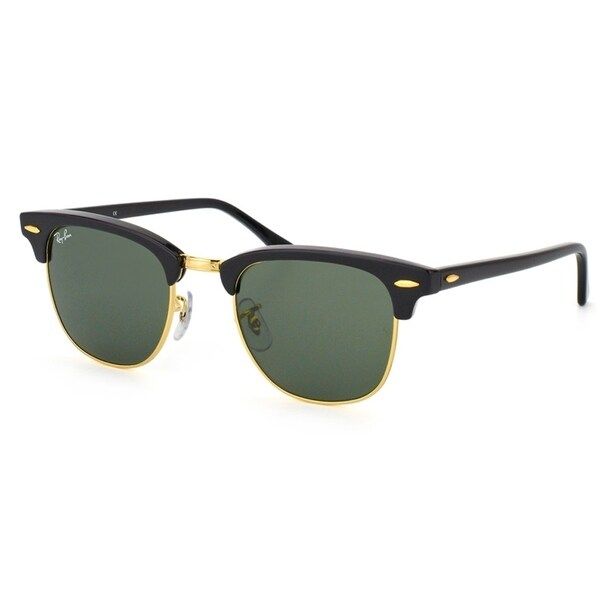Ray-Ban Clubmaster RB3016 W0365 Black / Green G15 Unisex Sunglasses | Bed Bath & Beyond