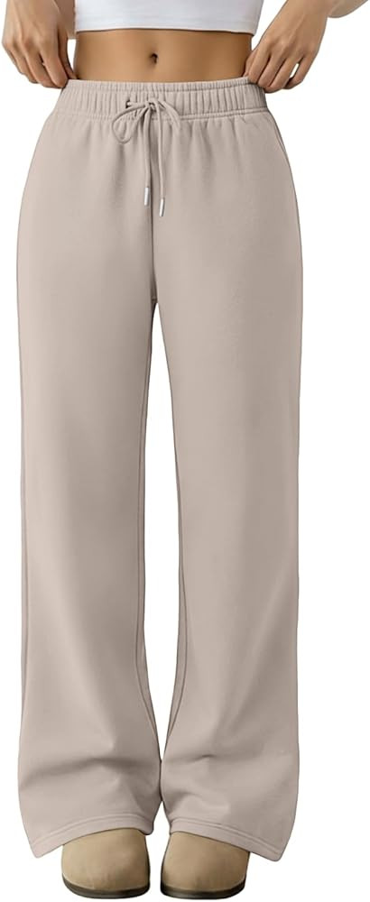 Trendy Queen Women‘s Wide Leg Sweatpants, Baggy Barrel Pants with Pockets, High Waist Lounge Jo... | Amazon (US)