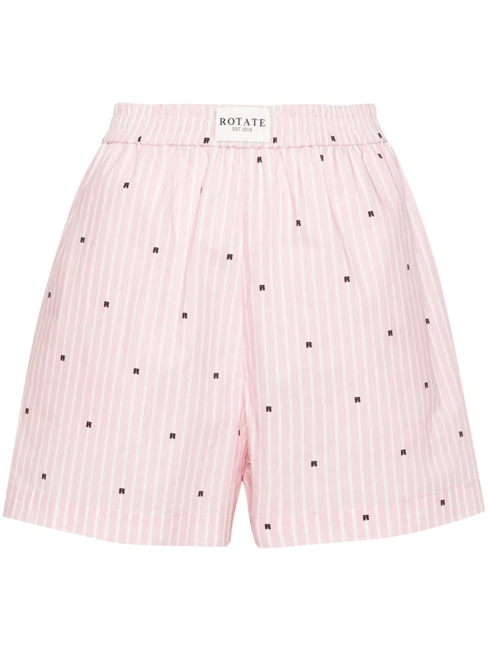 ROTATE BIRGER CHRISTENSEN logo-print Striped Shorts - Farfetch | Farfetch Global
