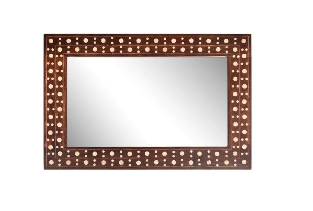 Luxury Home Décor Wood Bone Inlay Mirror Frame Bone Inlay Mirror Framed - Etsy | Etsy (US)