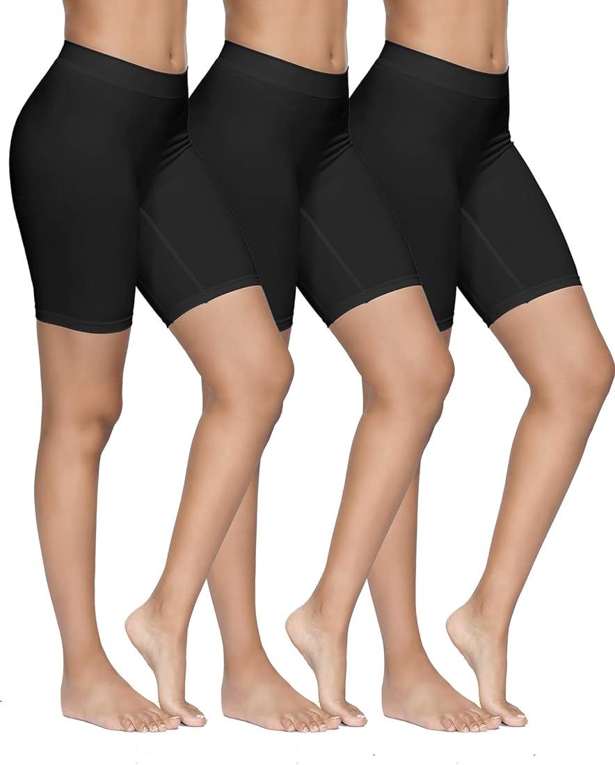 YADIFEN 3 Pack Women Seamless Slip Shorts Stretch High Waist Yoga Bike Short Boyshort Panties for... | Amazon (US)