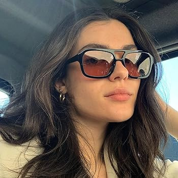 AIEYEZO Retro Square Sunglasses for Women Men Trendy Rectangle Aviator Sun Glasses Vintage 70s Sh... | Amazon (US)