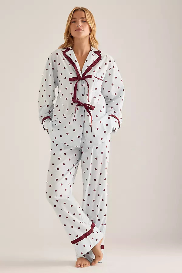 Damson Madder Antonella Polka Dot Pyjama Set | Anthropologie (UK)