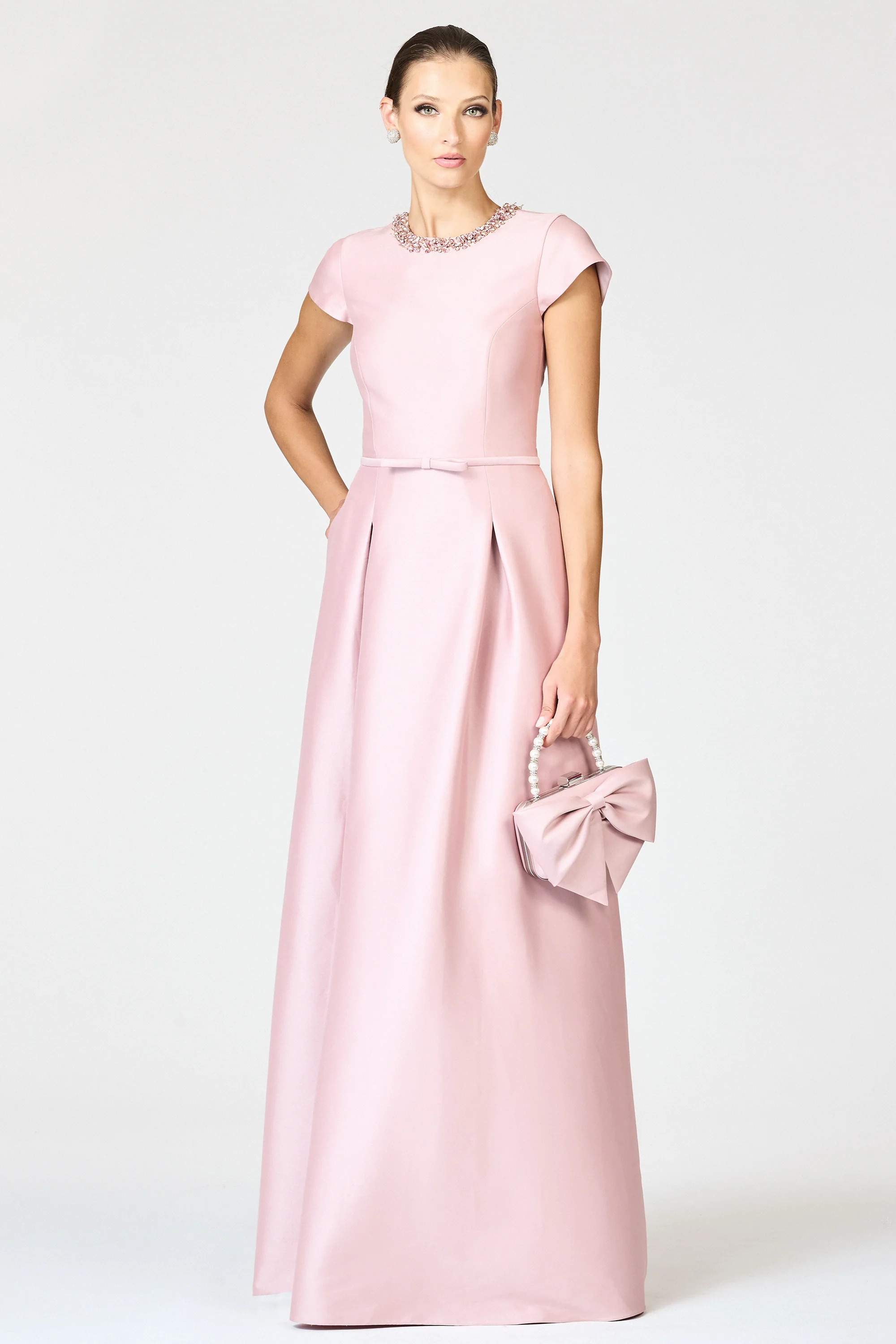 EMBELLISHED BLYTHE GOWN - ROSE QUARTZ | Sachin and Babi