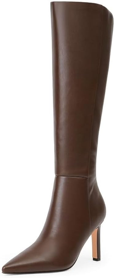 Knee High Boots Women Pointed Toe Stiletto Heel Tall Dress Boots Side Zipper Heeled Boots for Wom... | Amazon (US)