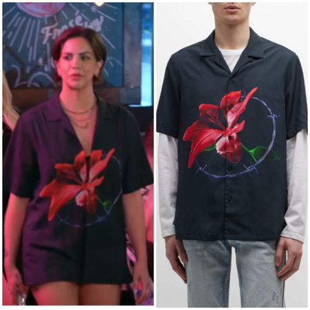 Katie Maloney’s Short Sleeve Flower Print Shirt