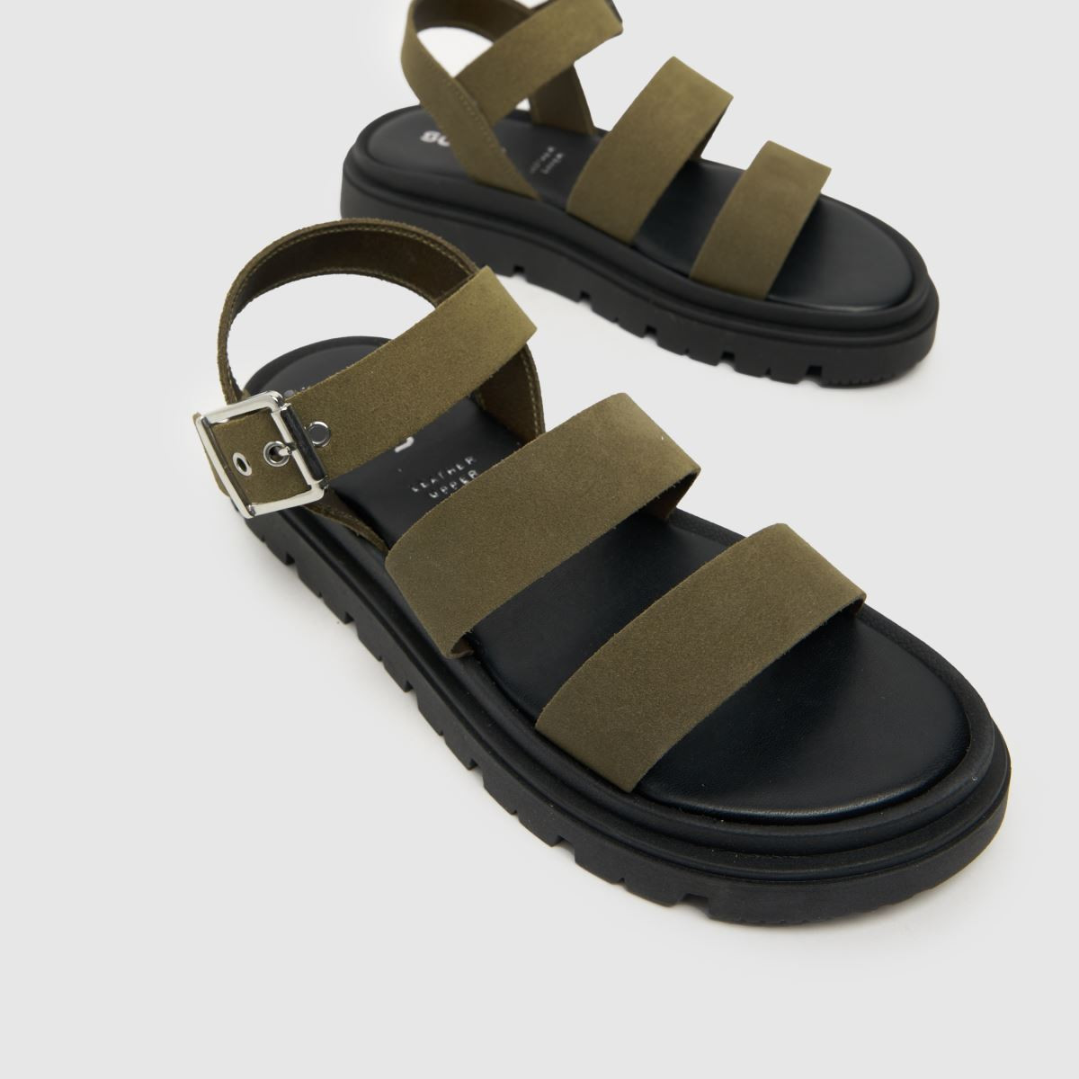 Womens Khaki schuh Tina Chunky Suede Sandals | schuh | Schuh