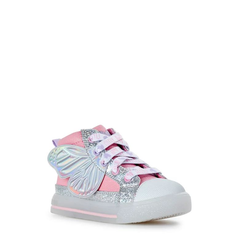 Athletic Works Toddler Girls Light Up High Top Shoes, Sizes 7-12 | Walmart (US)
