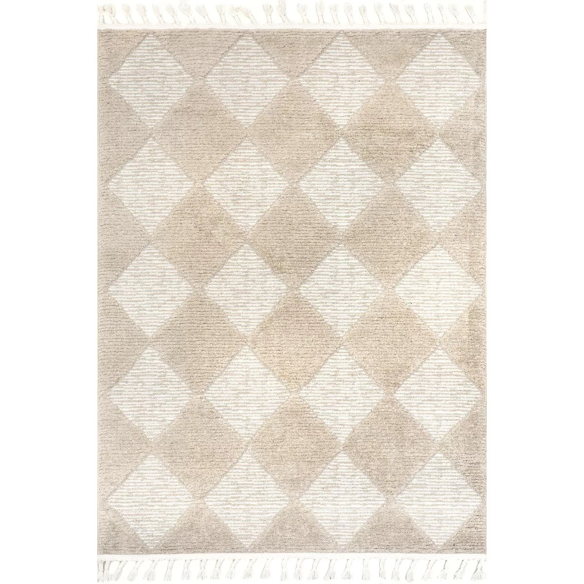 Nuloom Marissa Trellis 9x12 Indoor Area Rug for Living Room Bedroom Dining Room Kitchen, Beige/Iv... | Target