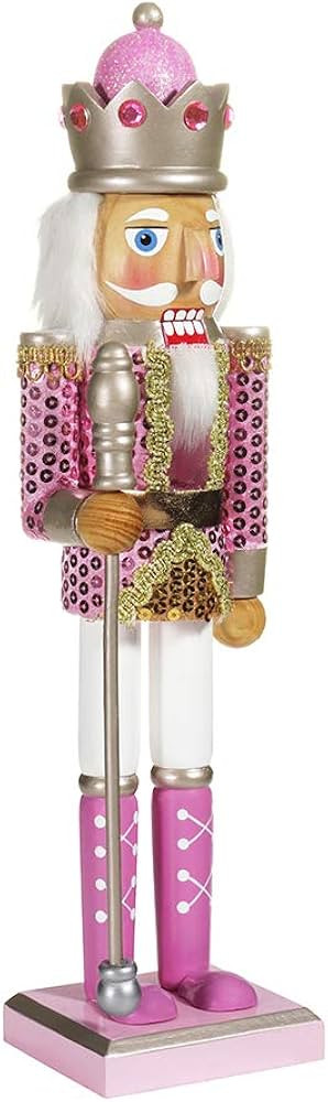 Kurt S. Adler Kurt Adler 15-Inch Pink Nutcracker, Multi | Amazon (US)