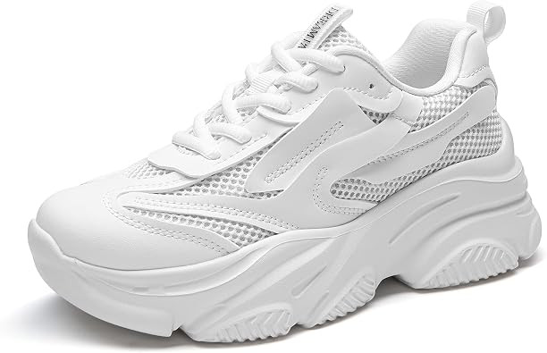 DREAM PAIRS Women's Platform Chunky Fashion Sneakers Jaxon Walking Lace-Up Comfortable Dad Sneake... | Amazon (US)
