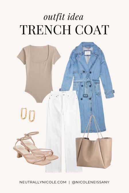 Spring trench coat outfit

// spring outfit, spring outfits, how to wear a trench coat, how to style a trench coat, trench coat trend, 2024 spring trends, 2024 spring fashion trends, capsule wardrobe, spring staples, denim trench coat, casual outfit, brunch outfit, school outfit, work outfit, date night outfit, t-shirt bodysuit, short sleeve bodysuit, wide leg denim, wide leg jeans, white jeans, white denim, strappy sandals, strappy heels, spring shoes, spring shoe trends, square hoop earrings, tote bag, Abercrombie jeans, Abercrombie, Amazon fashion, Dolce Vita, neutral outfit, neutral fashion, neutral style, Nicole Neissany, Neutrally Nicole, neutrallynicole.com (3.17)

#LTKshoecrush #LTKfindsunder50 #LTKitbag #LTKSeasonal #LTKfindsunder100 #LTKsalealert #LTKtravel #LTKstyletip